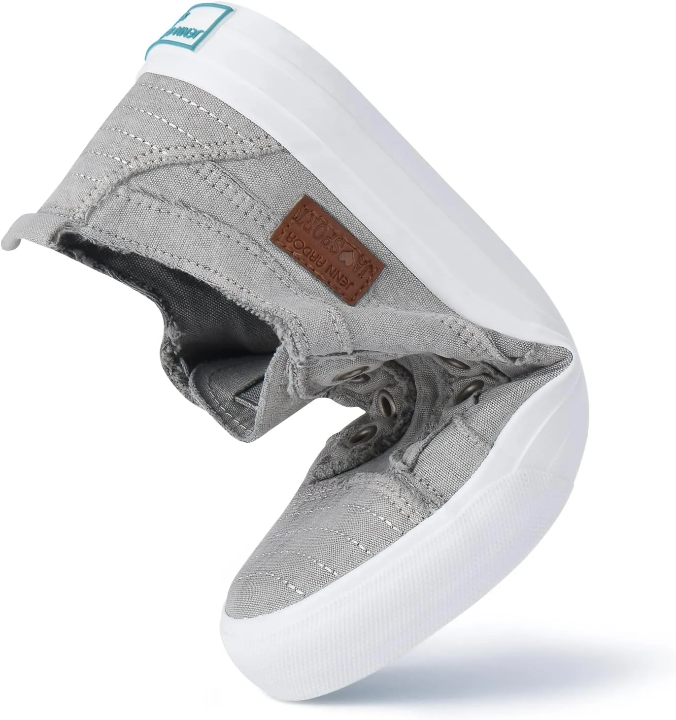 JENN ARDOR Womens Fall Slip On Fashion Sneakers No Laces Comfortable Casual Low Canvas Sneakers Flats Walking Shoes
