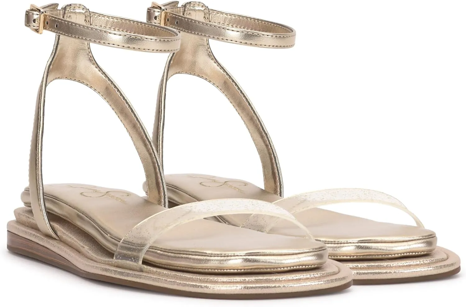 Jessica Simpson Womens Betania Flat Open Toe Ankle Strap