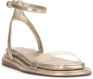 Jessica Simpson Womens Betania Flat Open Toe Ankle Strap
