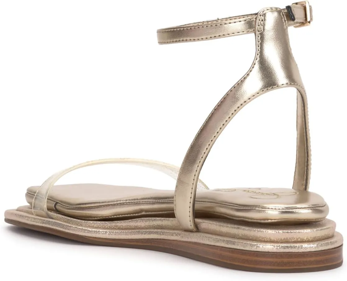 Jessica Simpson Womens Betania Flat Open Toe Ankle Strap