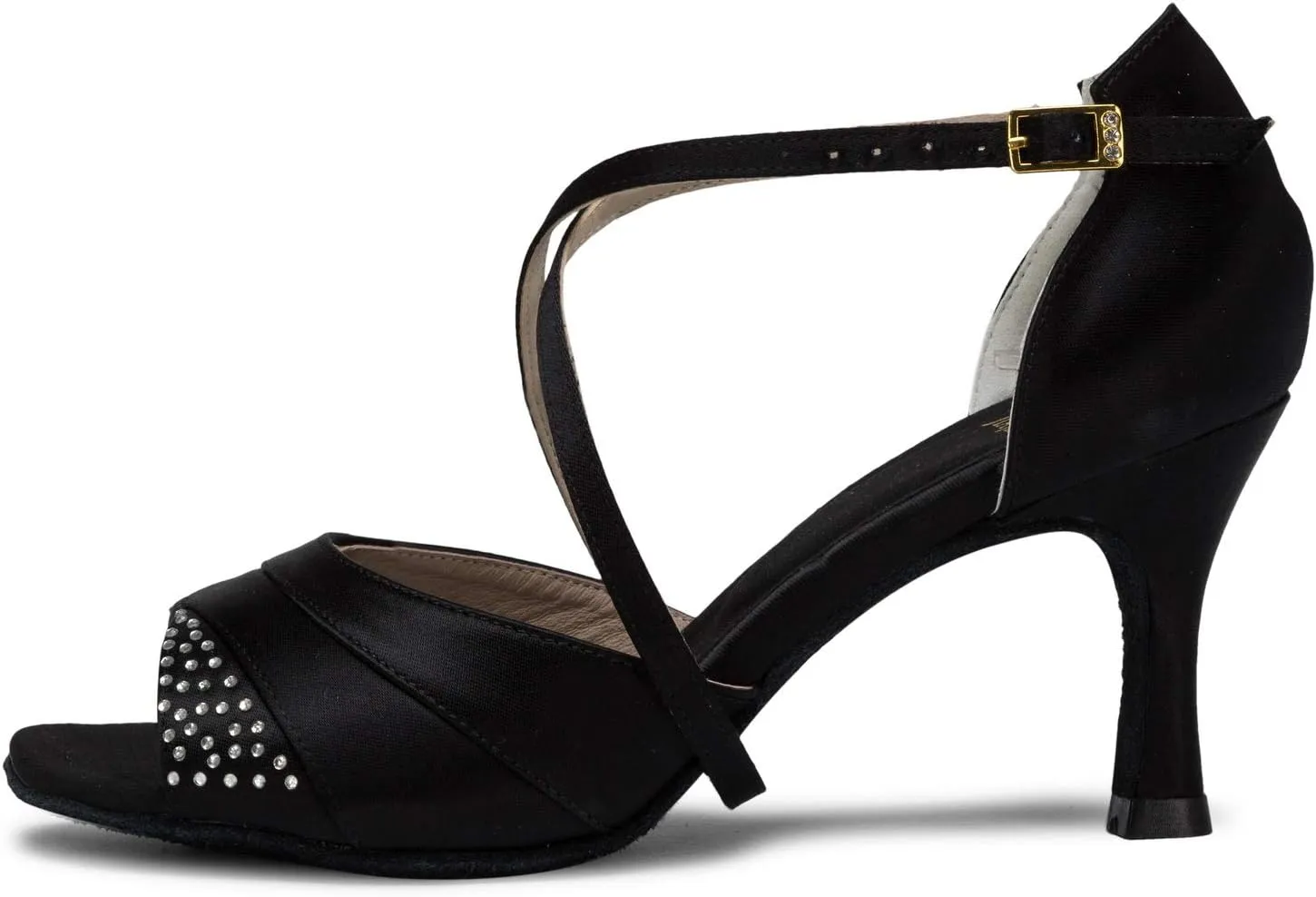 JIAJIA 20522 Women's Satin Sandals Flared Heel Latin Salsa Performance Dance Shoes