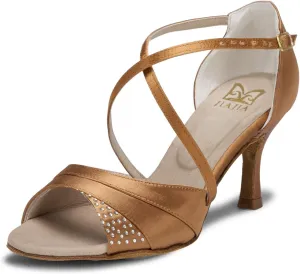 JIAJIA 20522 Women's Satin Sandals Flared Heel Latin Salsa Performance Dance Shoes