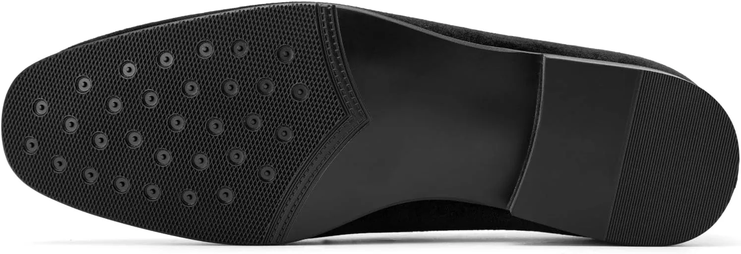 JITAI Men's Casual & Dress Loafers | Slip-On Suede Luxury Shoes with Metal Buckle Decoration for Wedding, Tuxedo, Prom, Party & Fashion Events