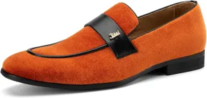 JITAI Men's Casual & Dress Loafers | Slip-On Suede Luxury Shoes with Metal Buckle Decoration for Wedding, Tuxedo, Prom, Party & Fashion Events