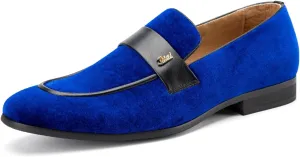 JITAI Men's Casual & Dress Loafers | Slip-On Suede Luxury Shoes with Metal Buckle Decoration for Wedding, Tuxedo, Prom, Party & Fashion Events