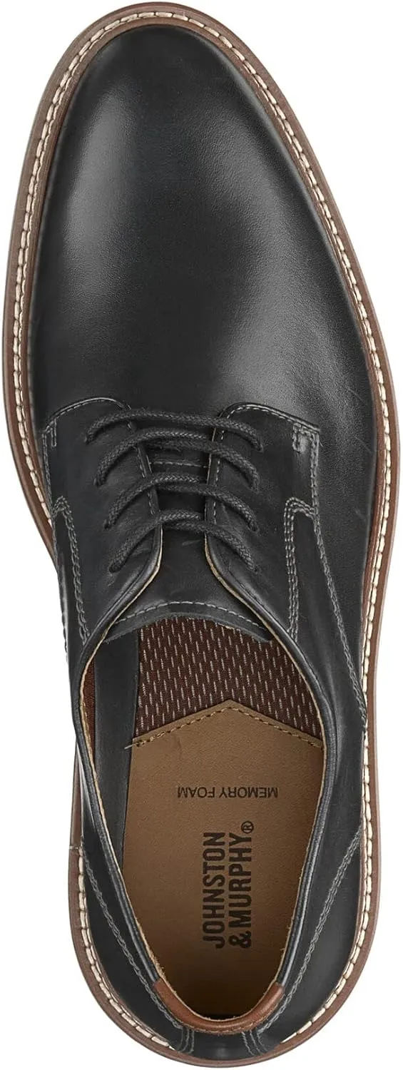 Johnston & Murphy Upton Plain Toe Men’s Shoe, Business Casual Men’s Dress Shoes, Comfortable Leather Shoes for Men