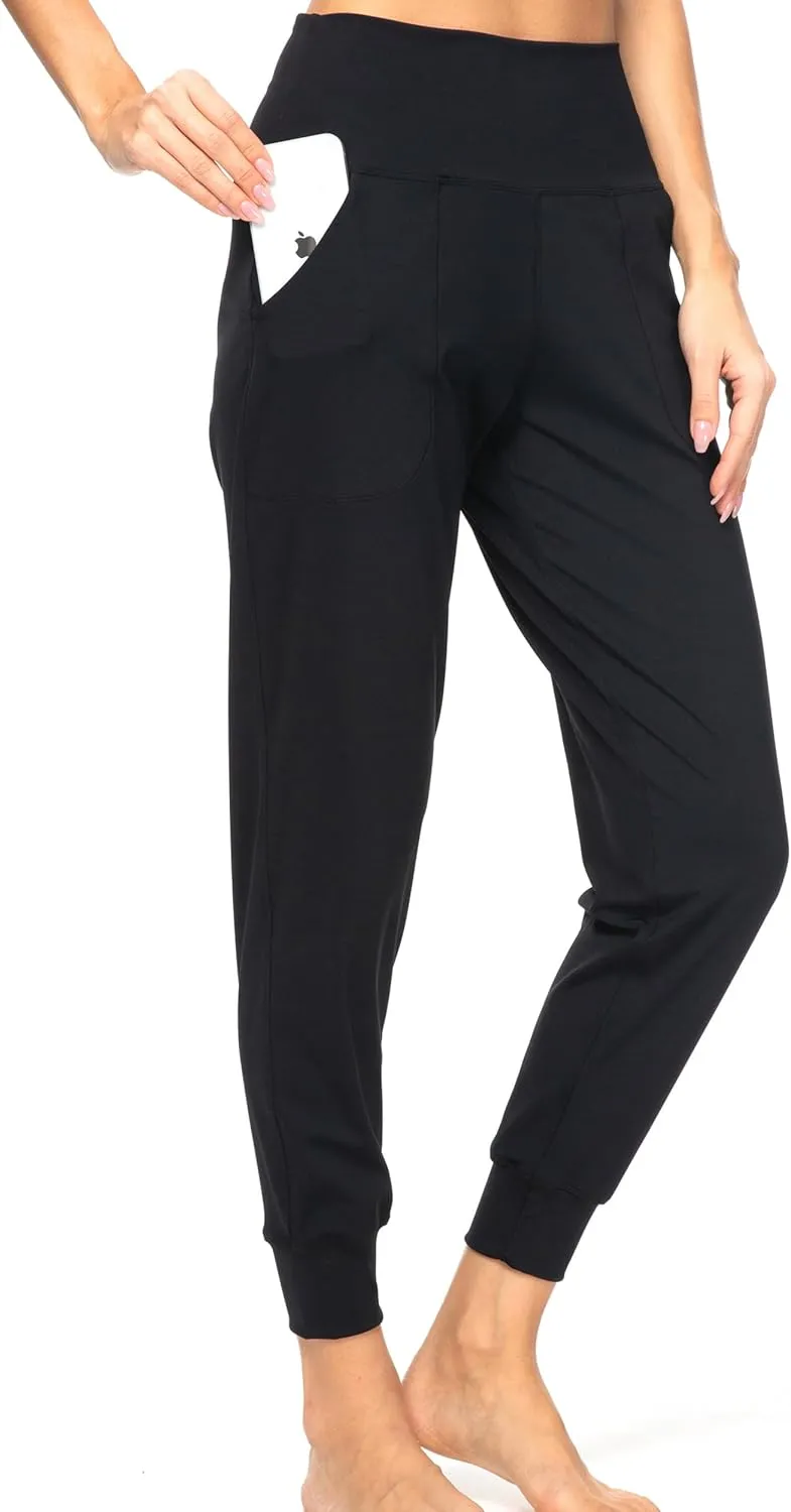 Kcutteyg Womens Joggers with Pockets, Lightweight Quick Dry Athletic Workout Soft Pants for Gym, Yoga, Running