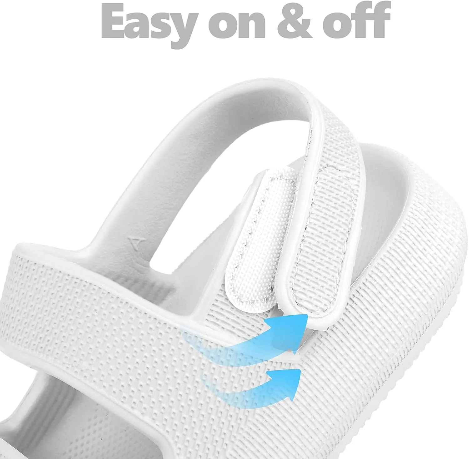 Kids Cloud Sandals丨Boys Girls Slide Sandals丨Unisex-Child EVA Thick Sole Water Sandals with Adjustable Backstrap丨Double Strap Summer Shoes