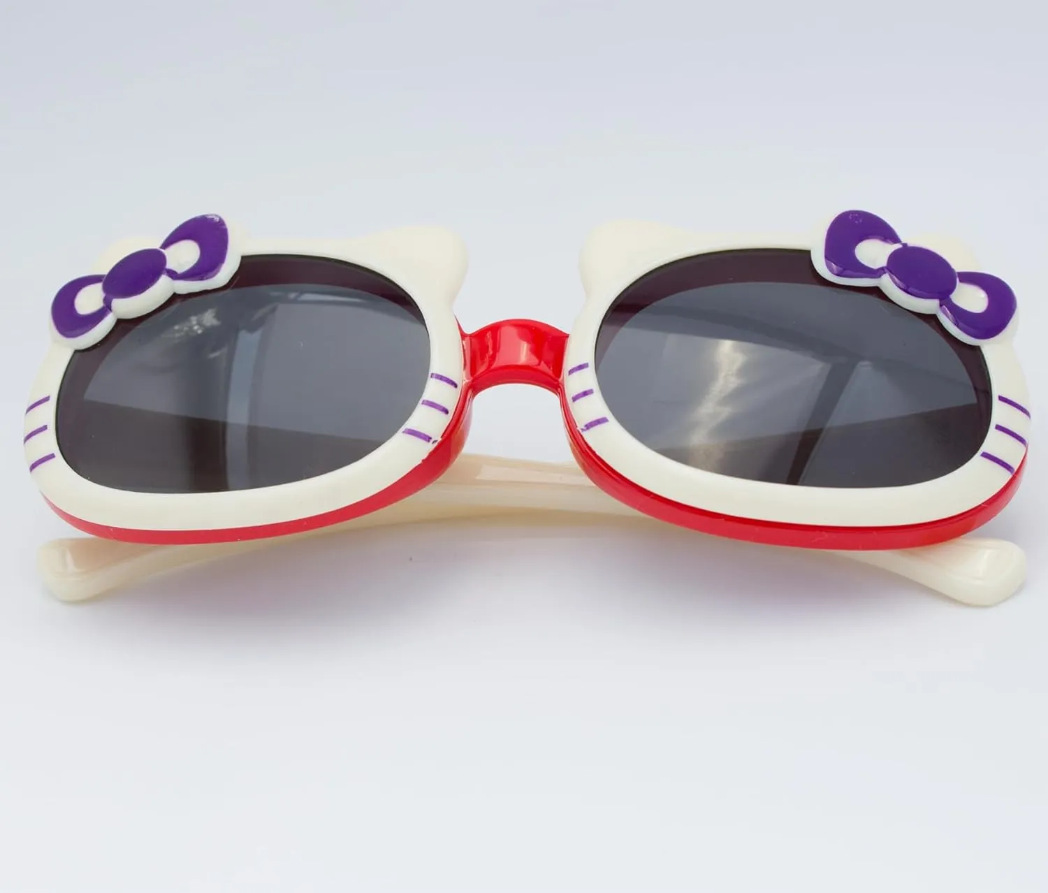 Kids Sunglasses Girls,Hello Cute Cat Girl Sunglass,Bow Ribbon Sunglasses for Girls kids,Secure Fit,UV Protection