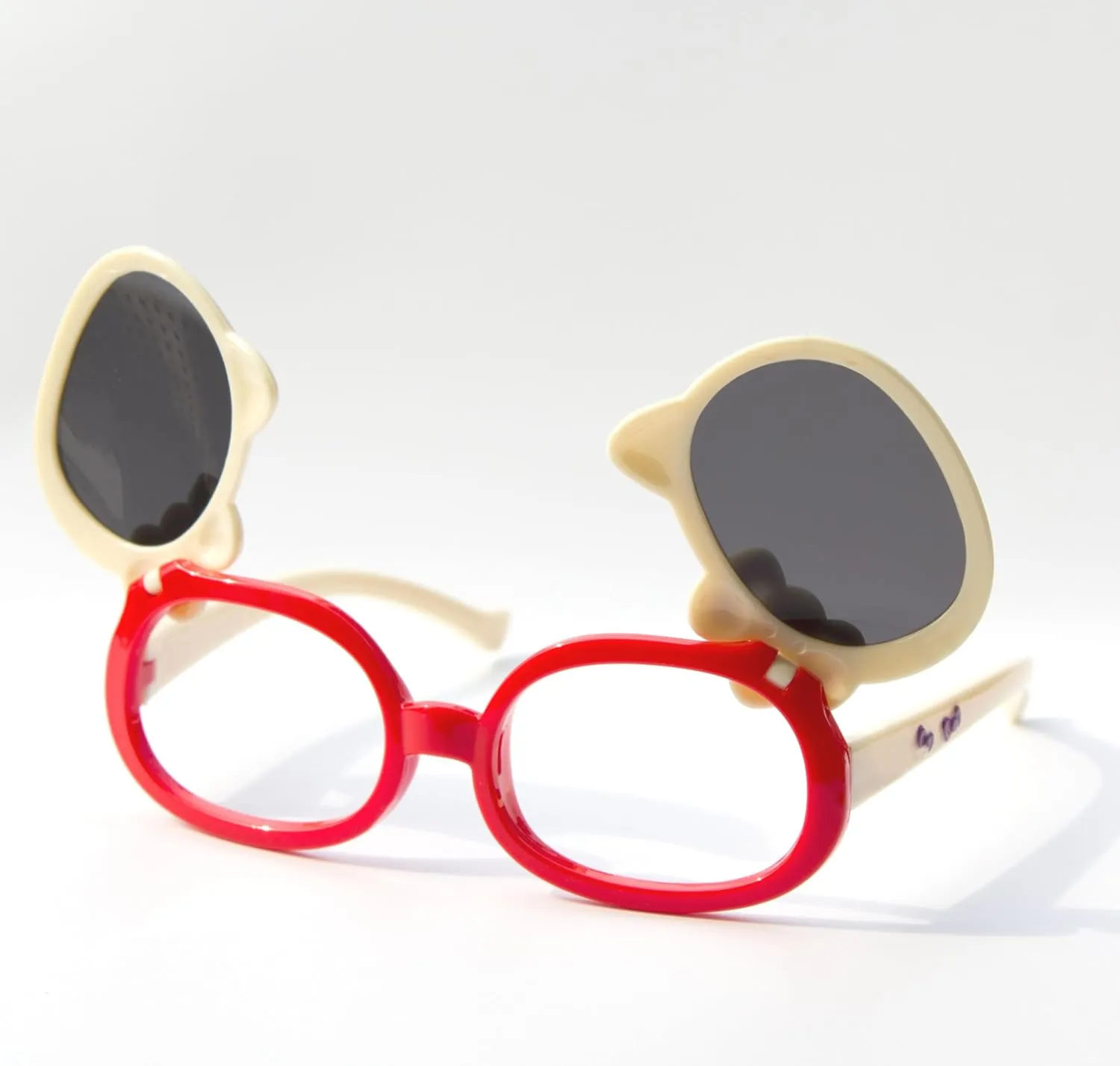 Kids Sunglasses Girls,Hello Cute Cat Girl Sunglass,Bow Ribbon Sunglasses for Girls kids,Secure Fit,UV Protection