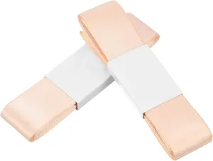 Kisangel Chic Comfortable Satin Pointe Shoe Ribbons 2pcs Set Ballet Shoe Ribbon Satin Matte for Dance Shows