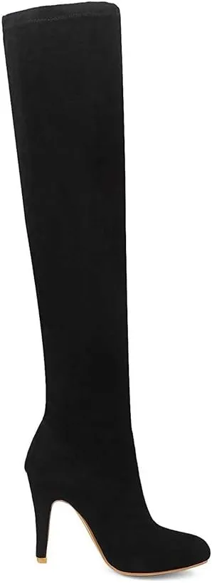 KOKOMOMO Womens Sexy Stiletto Thigh High Over The Knee High Heel Pointed Toe Stretch Boots