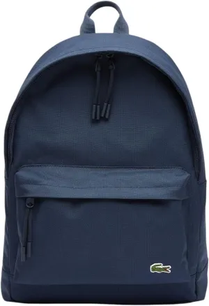 Lacoste Men's Sinpople Monogramme Backpack, Midnight Blue, One Size