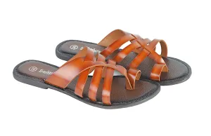 LADIES FLAT LEATHER CHAPPAL 999525