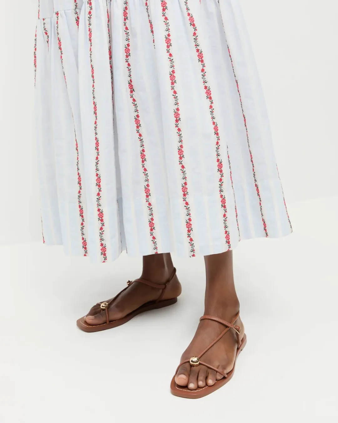 LARA STRAPPY FLAT SANDAL WITH BALL