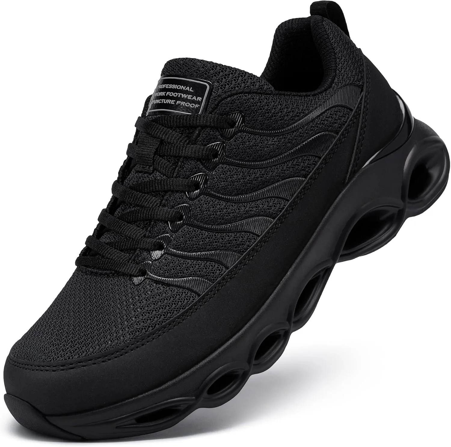 LARNMERN Steel Toe Shoes for Men Women Lightweight Comfortable Sneakers Breathable Indestructible Work Shoes