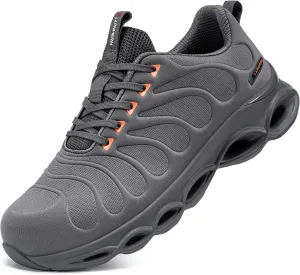 LARNMERN Steel Toe Shoes for Men Women Wide Lightweight Safety Sneakers Comfortable Safety Shoes Colorful Tennis Work Shoes