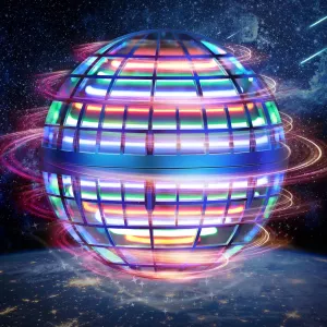 LEMATRIX 2024 Flying Orb Ball Toy, Hover Ball Boomerang Fly Fidget Spinner, Cool Toys Gifts for 6 7 8 9 10 11 12  Years Old boy Girls Teens, Hand Mini Drone Cosmic Globe, Indoor Outdoor Toys(Blue)