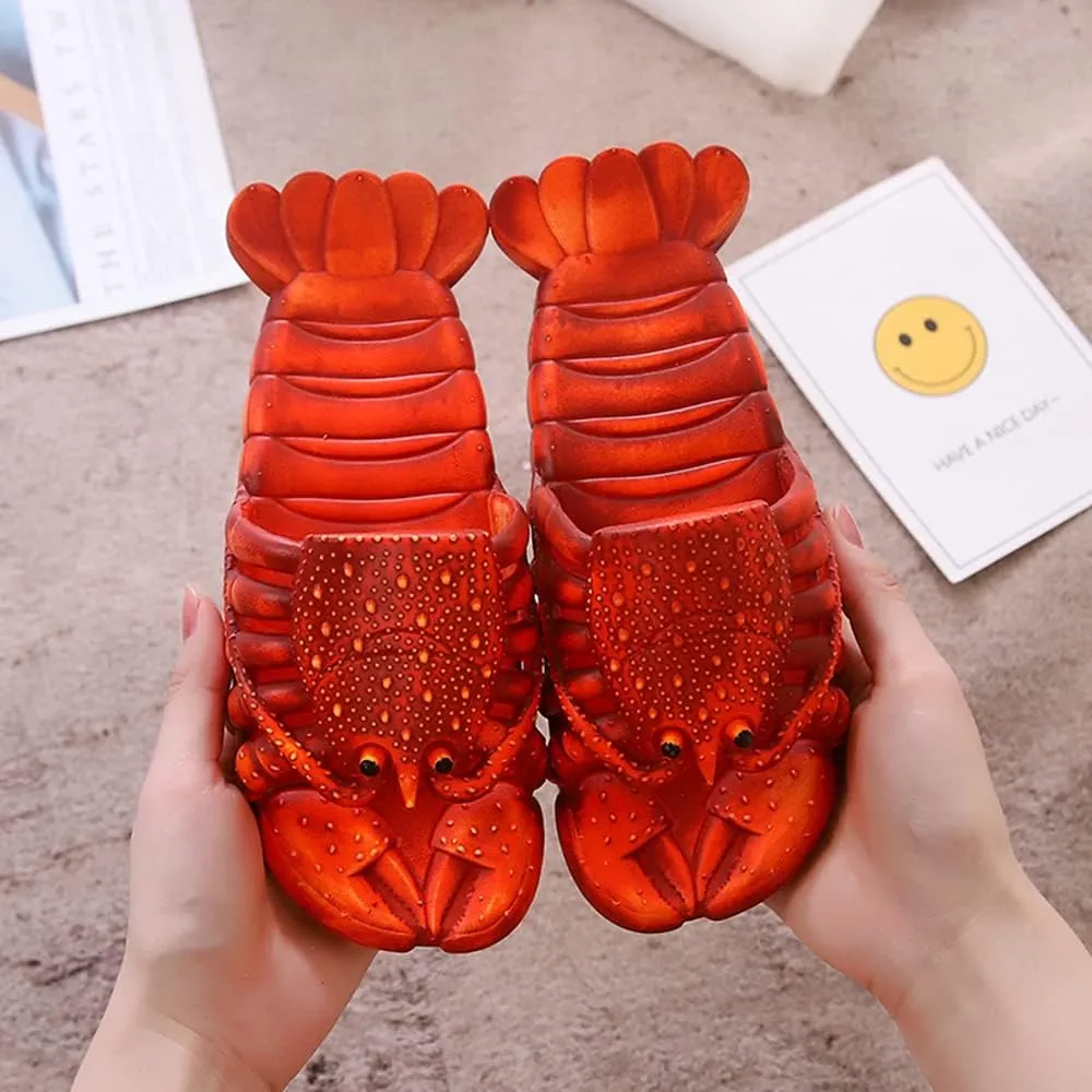 Lobster Slippers | Women's & Men's Lobster Flip Flops | PVC Sandals | Comfortable & Durable | Unisex Adults