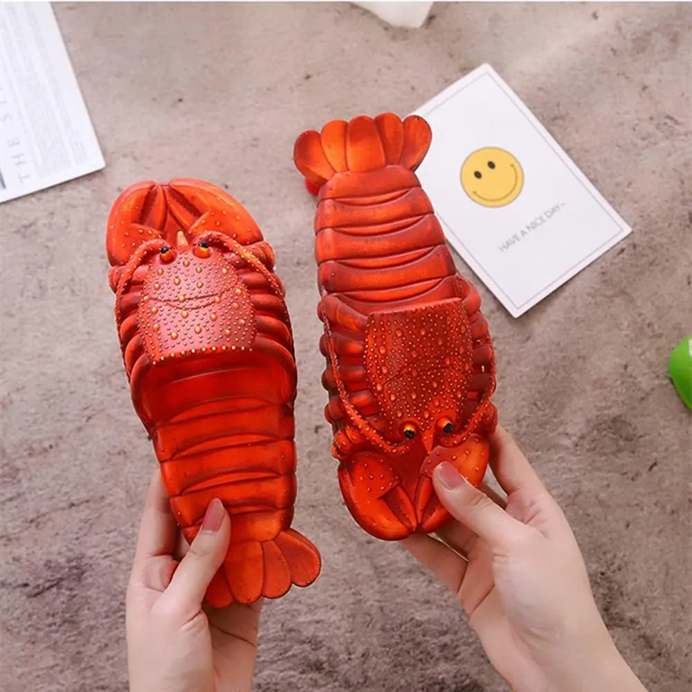 Lobster Slippers | Women's & Men's Lobster Flip Flops | PVC Sandals | Comfortable & Durable | Unisex Adults