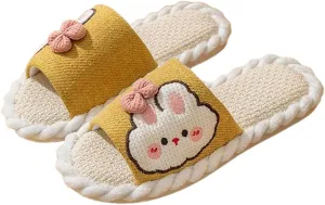 Loizziuy Cute Slippers for Women Animal Print Indoor & Outdoor Wear All-Season Home Slippers with Anti-Slip Sole Cartoon Flip Flops