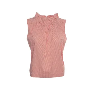 Lucia Ruffle Top in Performance Poplin
