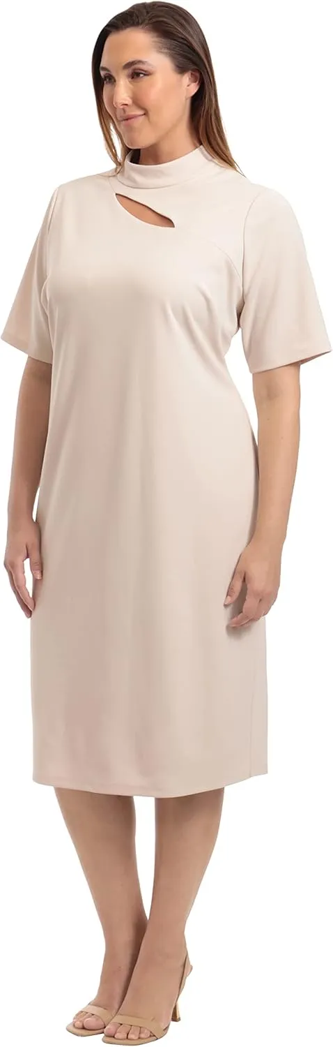 Maggy London Women's Notch Neck Sleek Sheath Dress Office Workwear