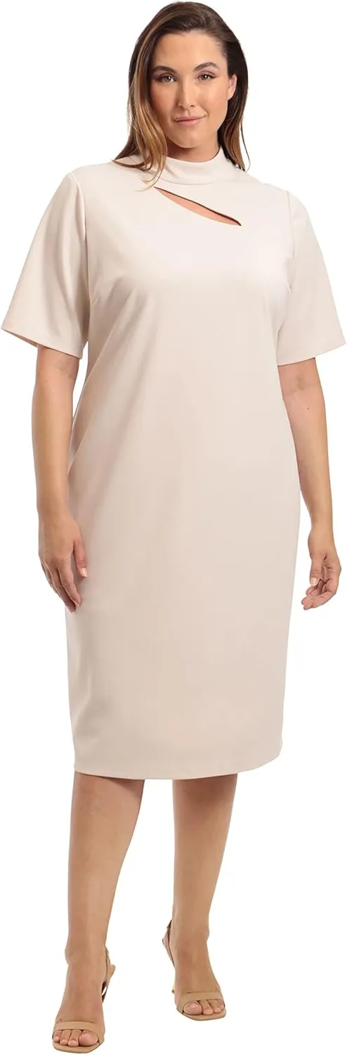 Maggy London Women's Notch Neck Sleek Sheath Dress Office Workwear
