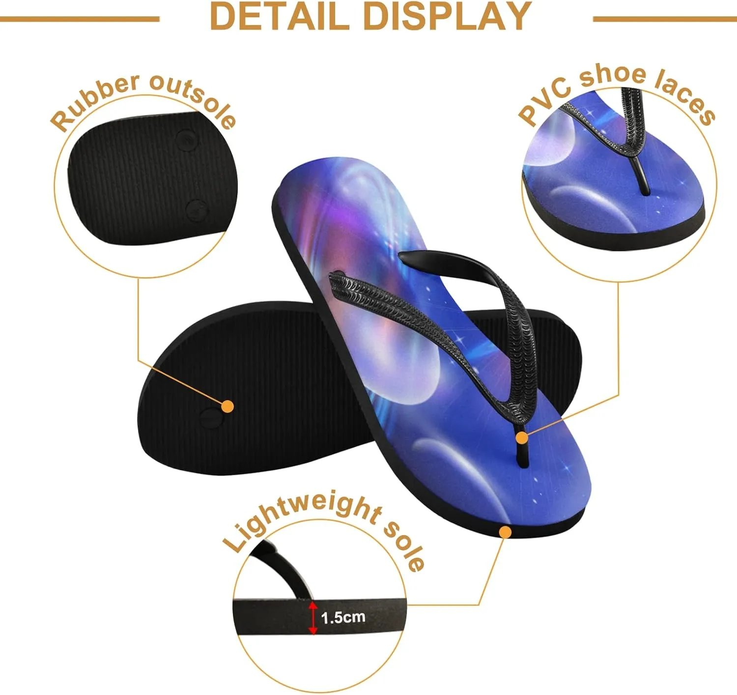 Magic Space Planets Stars and Constellations Womens Flip Flops The Universe Milky Way Summer Beach Sandals Casual Thong Slippers Comfortable Shower Slippers Non Slip Water Sandals shoes L