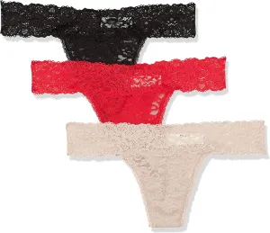 Maidenform Women's All Over Lace Thong 3 Pack