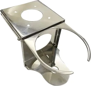 MARINE CITY Adjustable Folding Drink Cup Holder, 304 Grade Stainless Steel, Corrosion-Resistant, 3.39" W x 3.26" L x 0.59" H, Space-Saving Design, Ideal for Boats, RVs, and Cars (Pack of 1)