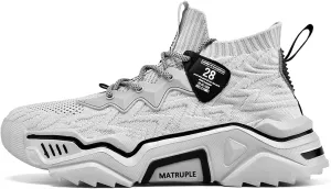 MATRUPLE Mens Fashion Sneakers High Top Casual Shoes Athletic Walking Mesh Comfortable Sports Shoe