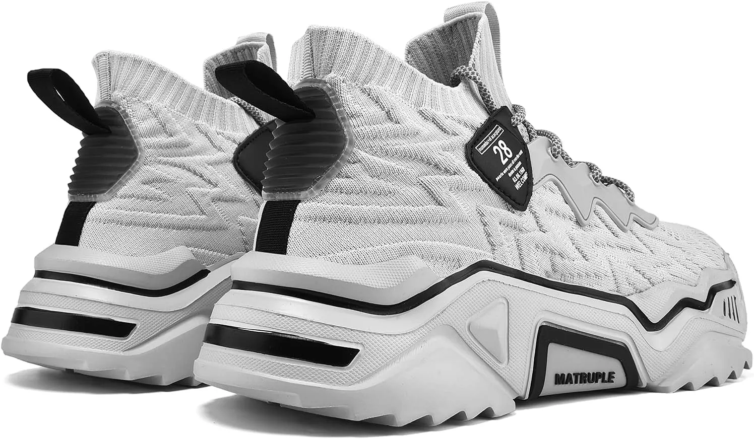MATRUPLE Mens Fashion Sneakers High Top Casual Shoes Athletic Walking Mesh Comfortable Sports Shoe