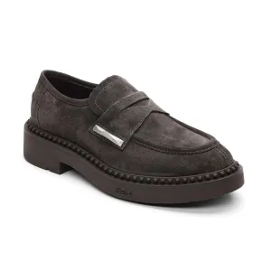 Medusa Suede Studded Platform Loafer