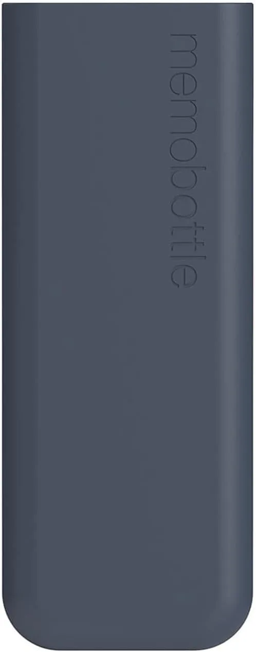 memobottle SLIM (Midnight Blue) Bundle - 15oz (450ml) - Bottle, silicone sleeve & lid | Sleek, Slim & Flat Water Bottle for Bags & Laptops | BPA Free Tritan | Ideal for Daily Use | Modern