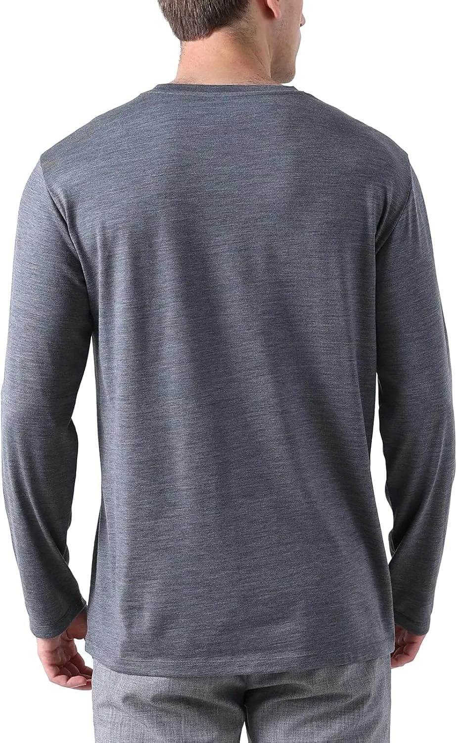 Mens 100% Merino Wool Base Layer Midweight Merino Wool Long Sleeve Thermal Shirts for Men, Ultra Comfort & Soft
