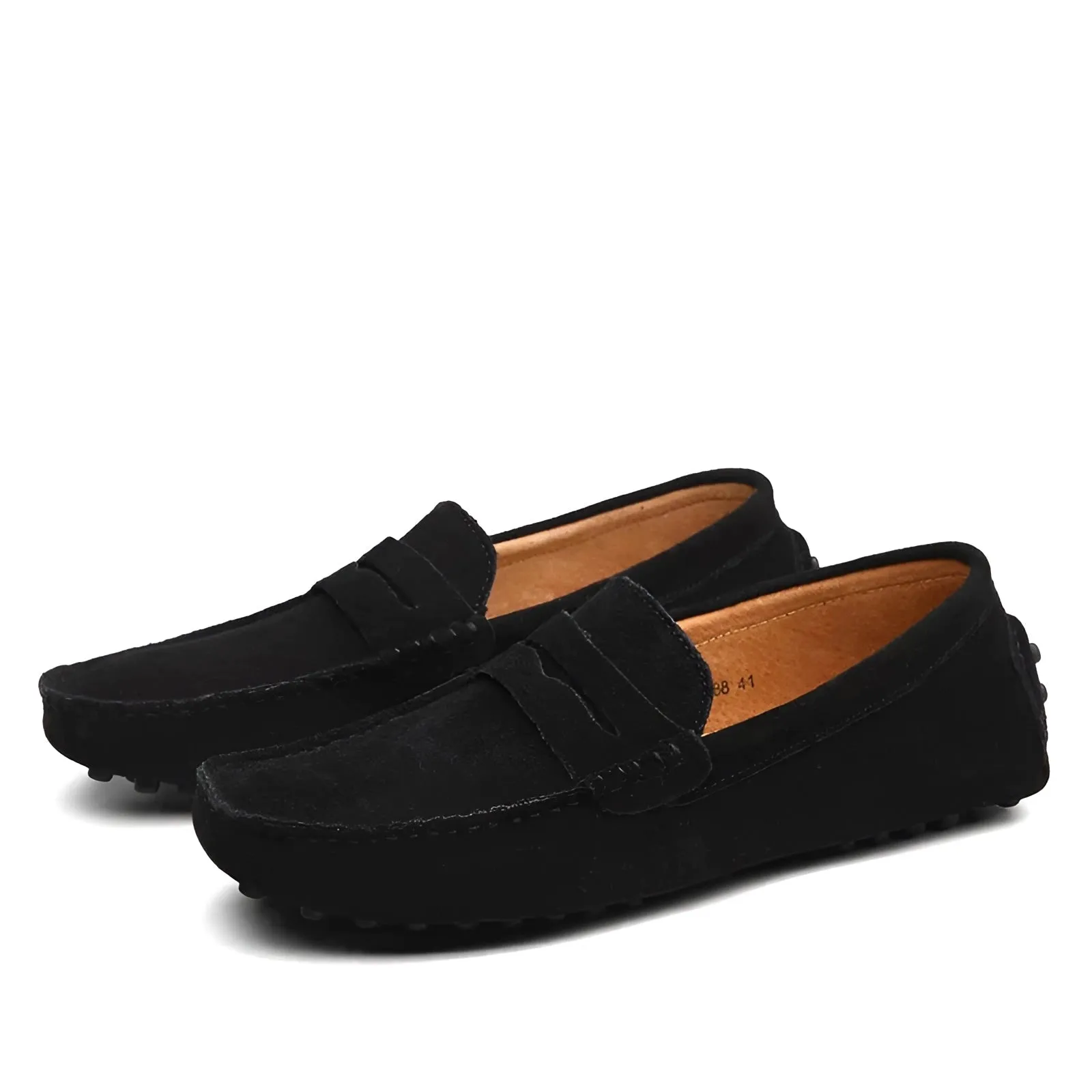 Men's Brown Suede Slip-On Loafers - Luxury Driving Moccasins
