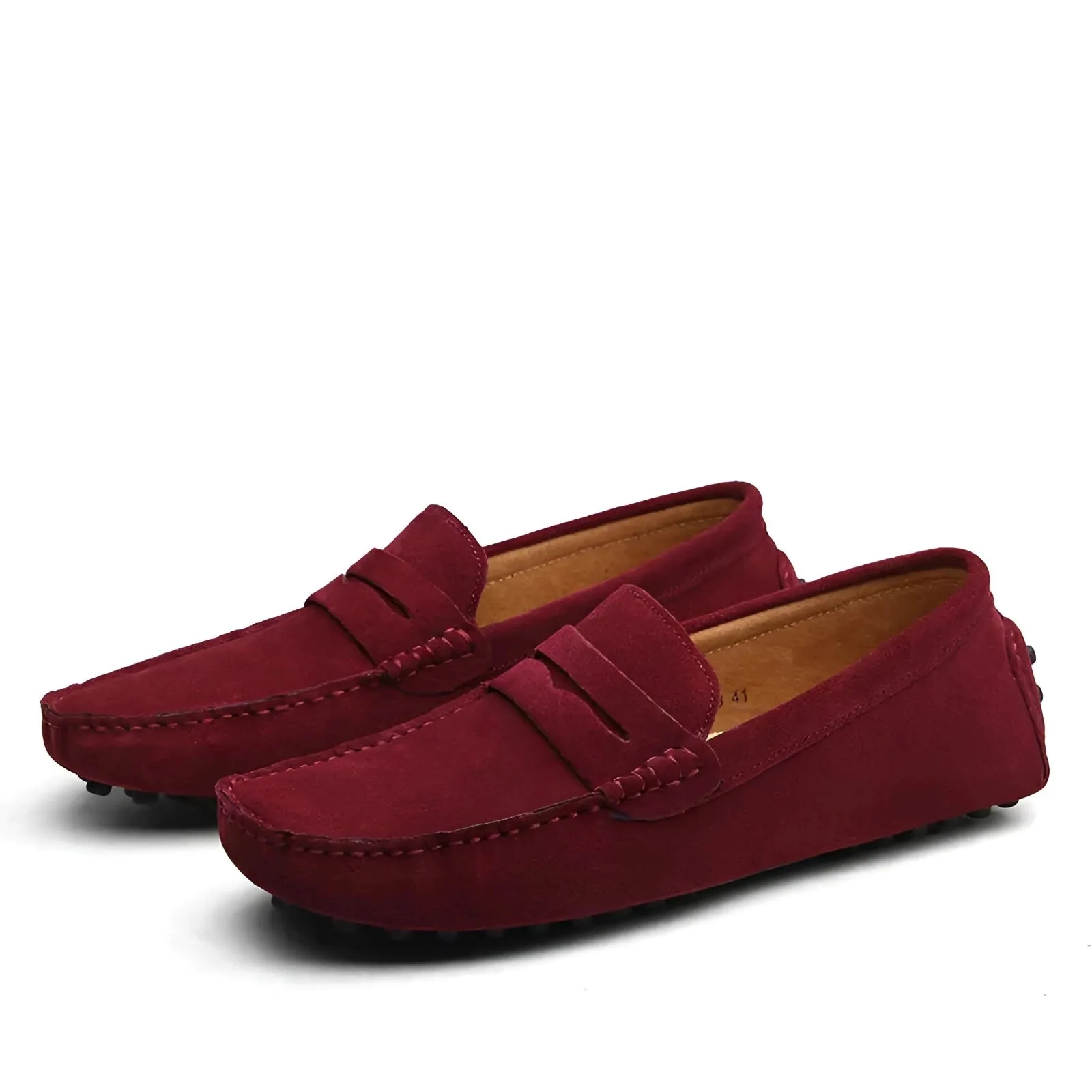 Men's Brown Suede Slip-On Loafers - Luxury Driving Moccasins