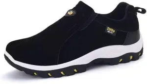 Men's Canvas Slip-On Orthopedic Loafers Casual Breathable Non Slip Outdoor Flats Driving Sneakers for Plantar Fasciitis, for Pain Relief Walking Boat Shoes