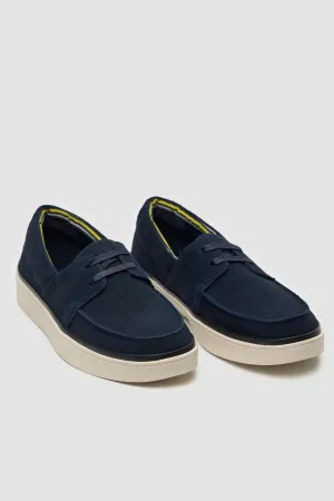 Men’s Casual Suede Slip-On Loafers - Amalfi - Navy Blue