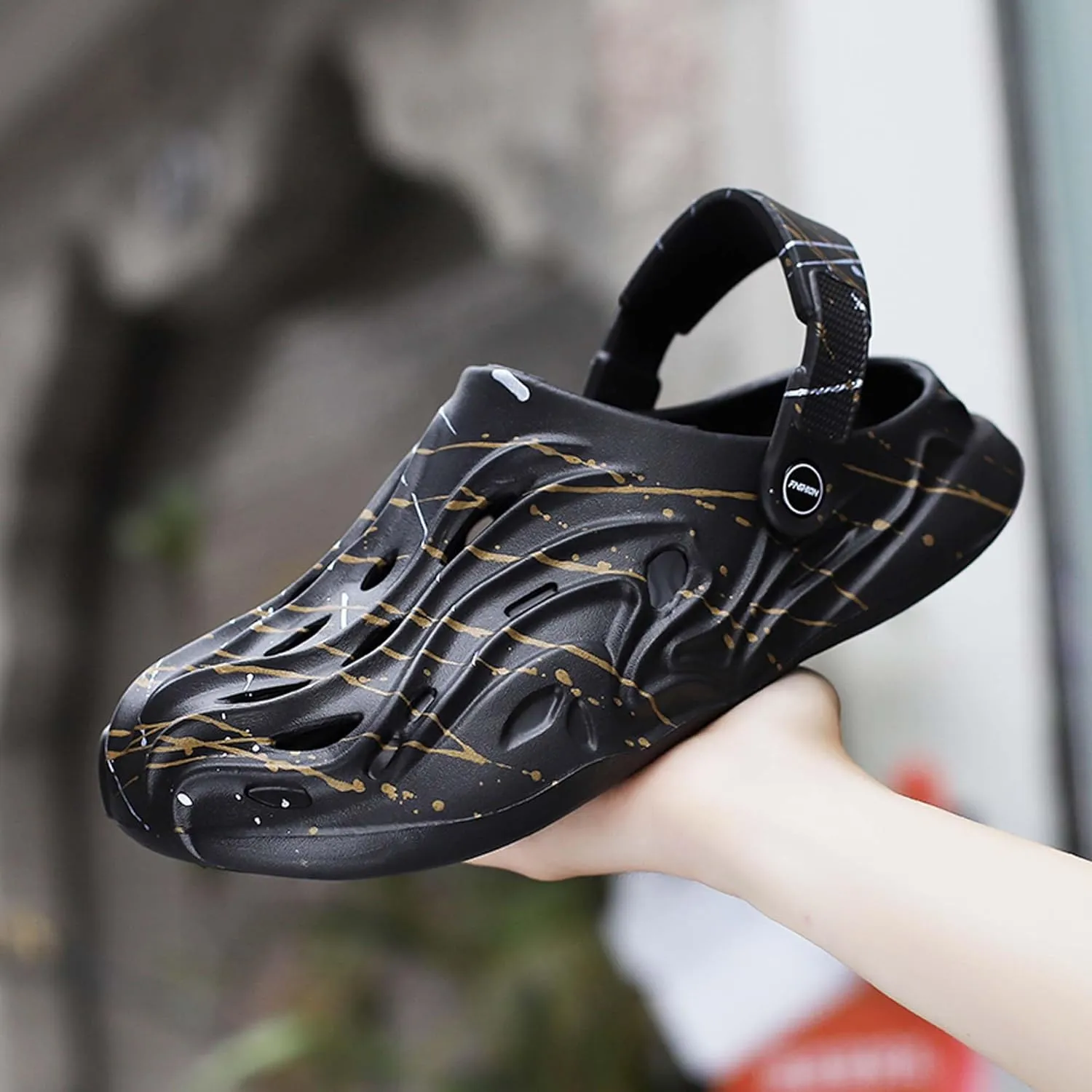 Men's chef shoes, anti slip work shoes, comfortable beach sandals, waterproof nurse slippers