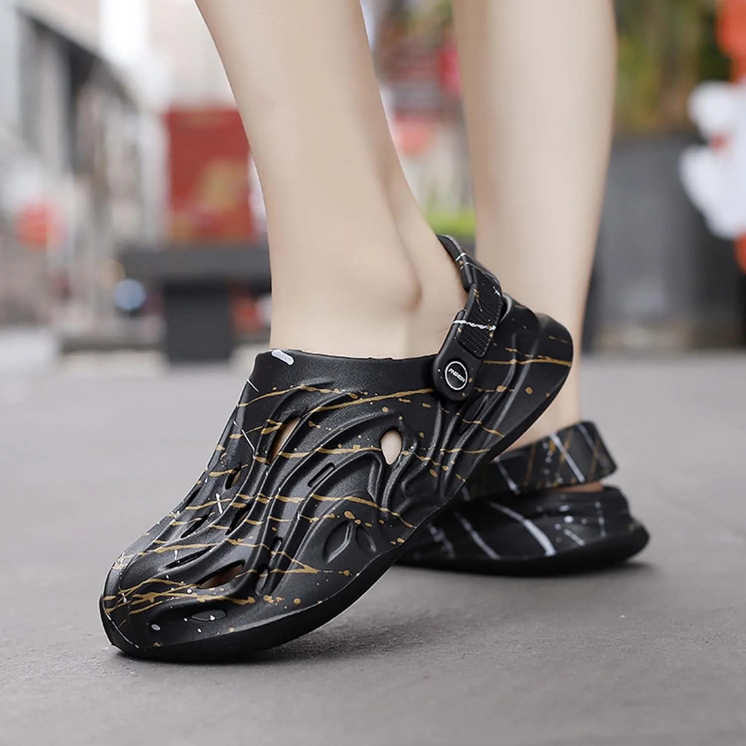 Men's chef shoes, anti slip work shoes, comfortable beach sandals, waterproof nurse slippers