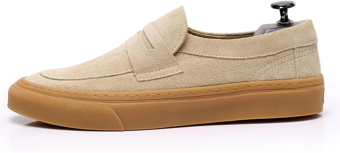 Mens Dress Shoes Slip-Ons Penny Loafers Suede Slippers Fashion Casual Business Prom Mocasines Boat Fashion Comfortable Breathable Summer Shoes for Men