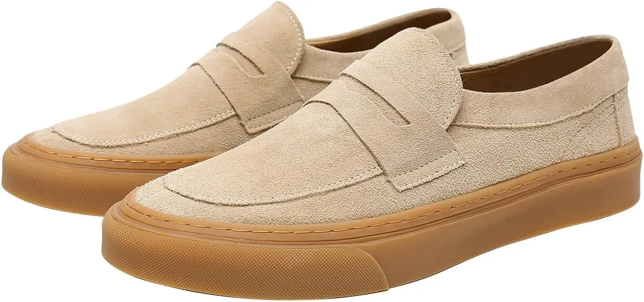 Mens Dress Shoes Slip-Ons Penny Loafers Suede Slippers Fashion Casual Business Prom Mocasines Boat Fashion Comfortable Breathable Summer Shoes for Men
