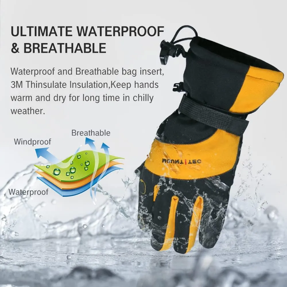 Men's Flexible Ideal for Ice Fishing,Photography,Hunting Gloves with 3M Thinsulate Waterproof Windproof Touchscreen Gloves