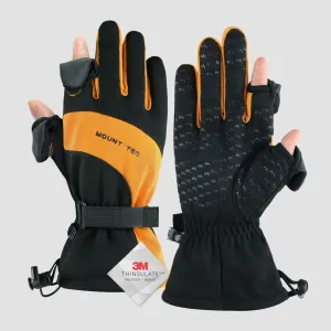 Men's Flexible Ideal for Ice Fishing,Photography,Hunting Gloves with 3M Thinsulate Waterproof Windproof Touchscreen Gloves