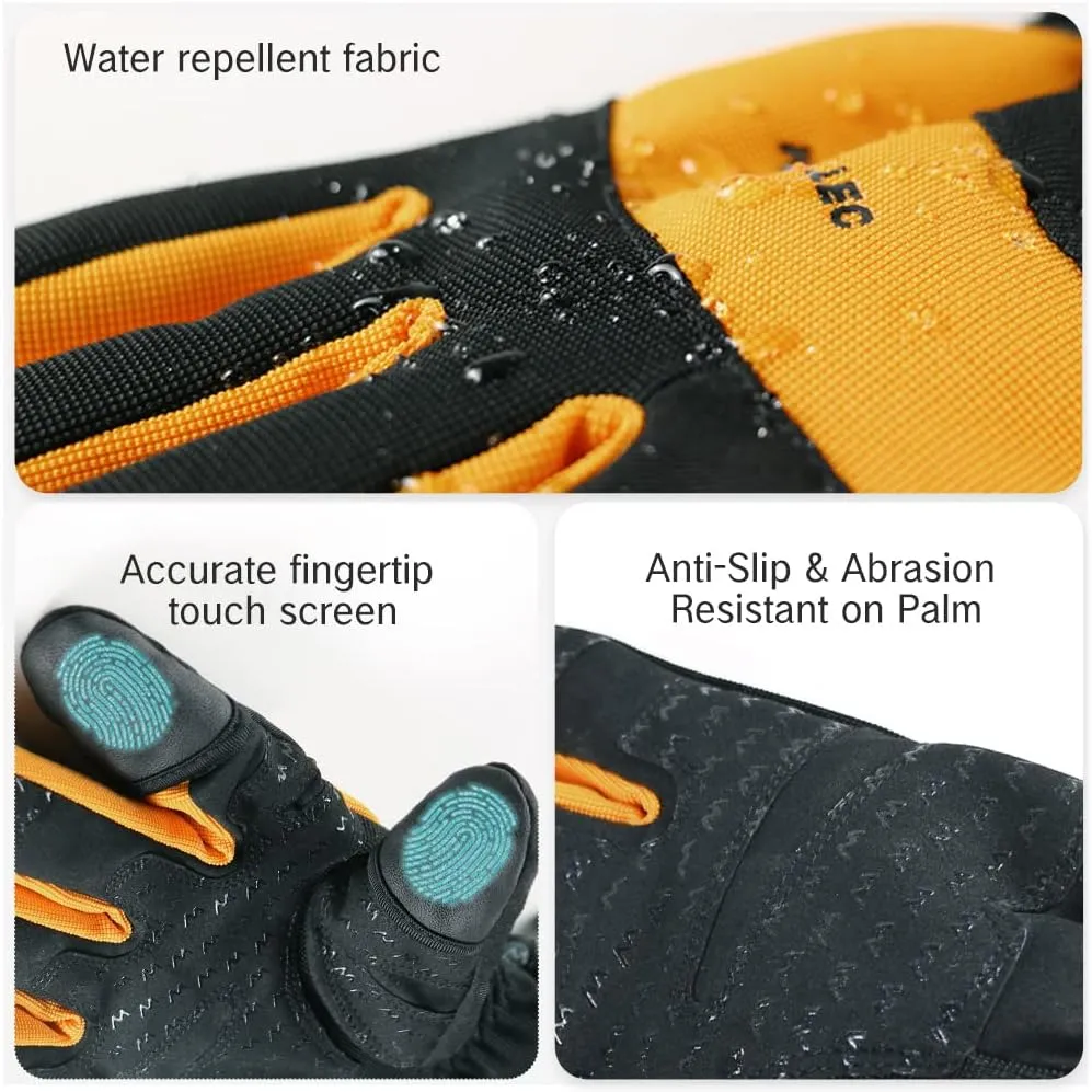 Men's Flexible Ideal for Ice Fishing,Photography,Hunting Gloves with 3M Thinsulate Waterproof Windproof Touchscreen Gloves