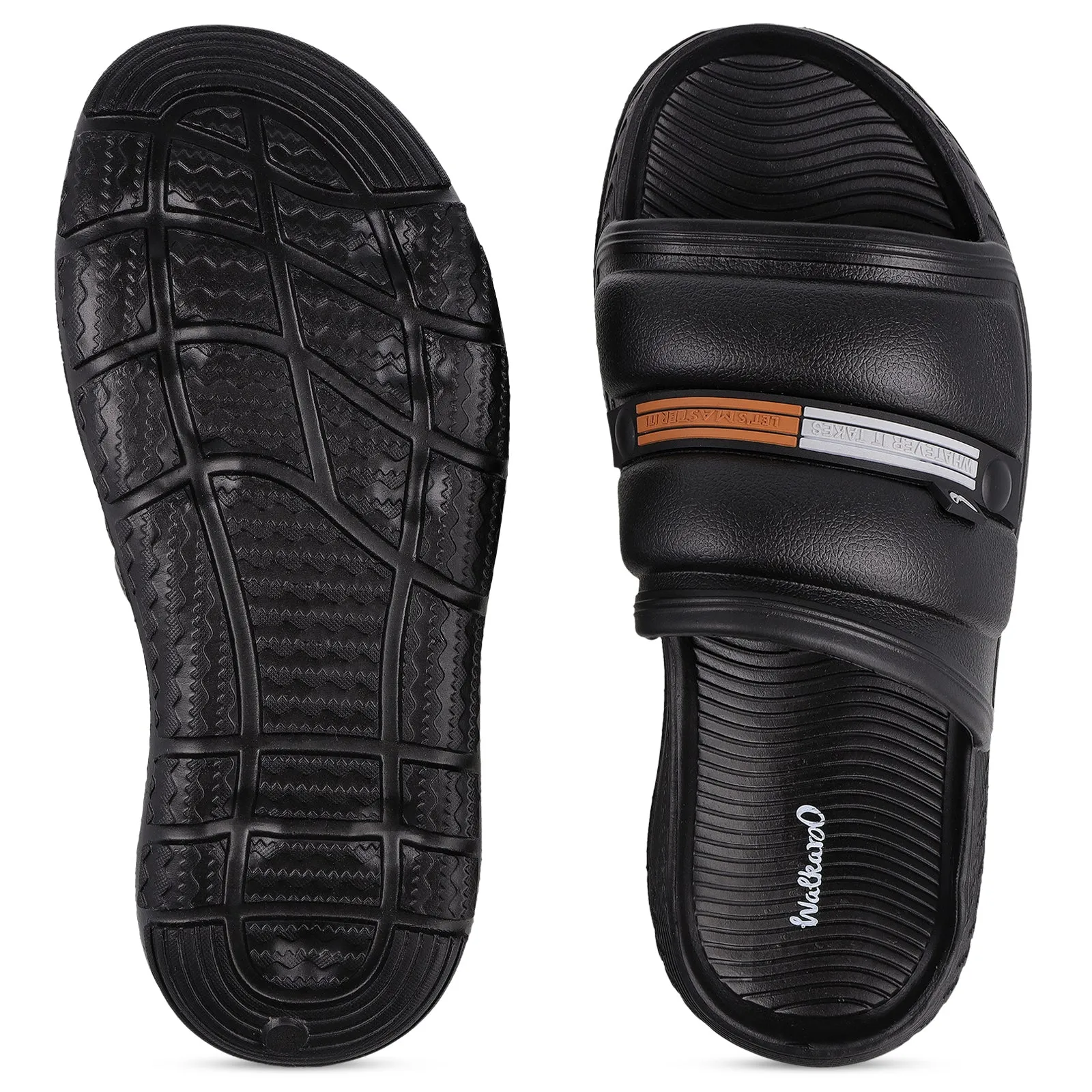 Men's Flip Flop Sliders  - WC8740 Black