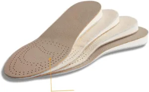 Men's Height Increase Insoles High Heel Inserts Comfortable and Odor- Cowhide for Sneakers Boots