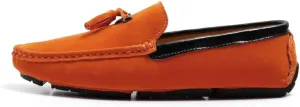Mens Loafers Round Toe Vegan Suede Leather Driving Loafers with Tassel Anti-Slip Comfortable Flexible Prom Wedding Slip-ons